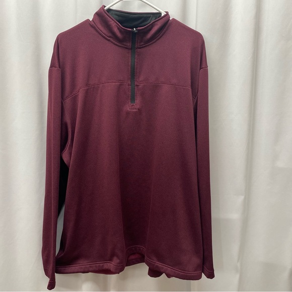 PGA Tour jacket men's size XXL pullover 1/2 zip burgundy golf golfer - Picture 2 of 9